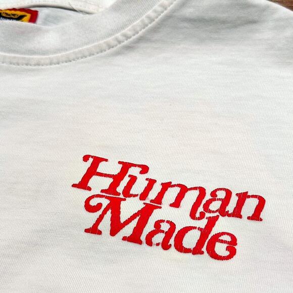 Human Made x Girls Don’t Cry Tee - GDC Logo — White/Red (Made in Japan) - Small - Picture 3 of 8